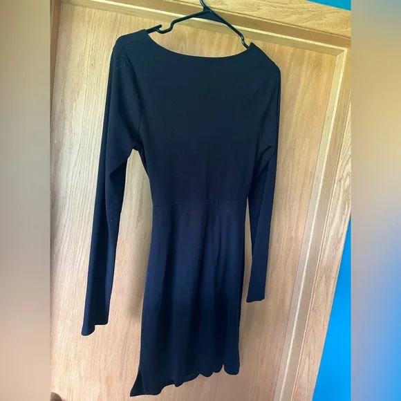 Lulus Ribbed Dress with Cut Out - Picture 2 of 4